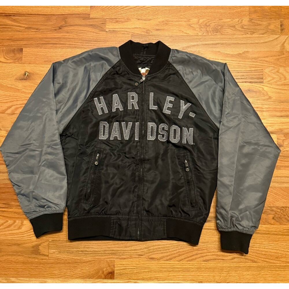 Vintage Harley Davidson Bomber 2003 100 Year Anniversary Jacket Size Small